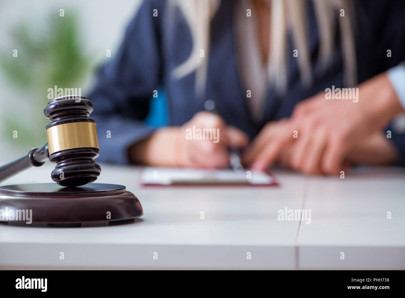 Judge and his gavel in law concept Stock Photo Alamy