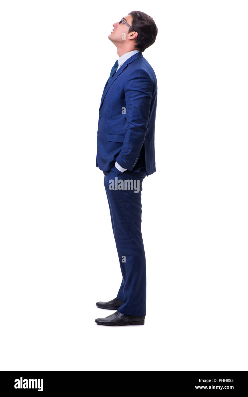 Businessman isolated on the white background Stock Photo - Alamy