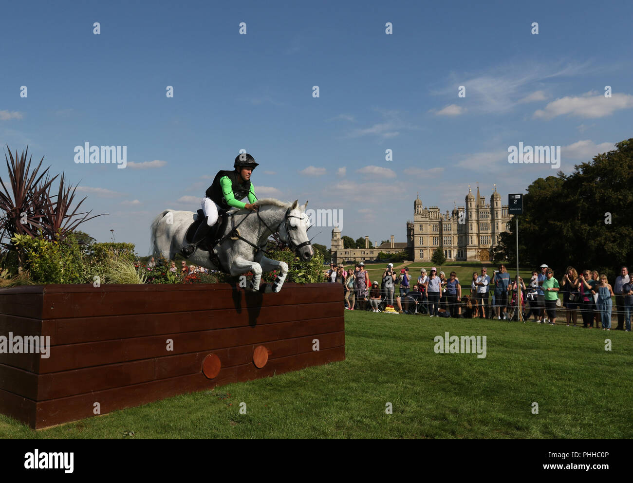 Stamford, UK. 1st September 2018. Warren Lamperd on Silvia on the Cross
