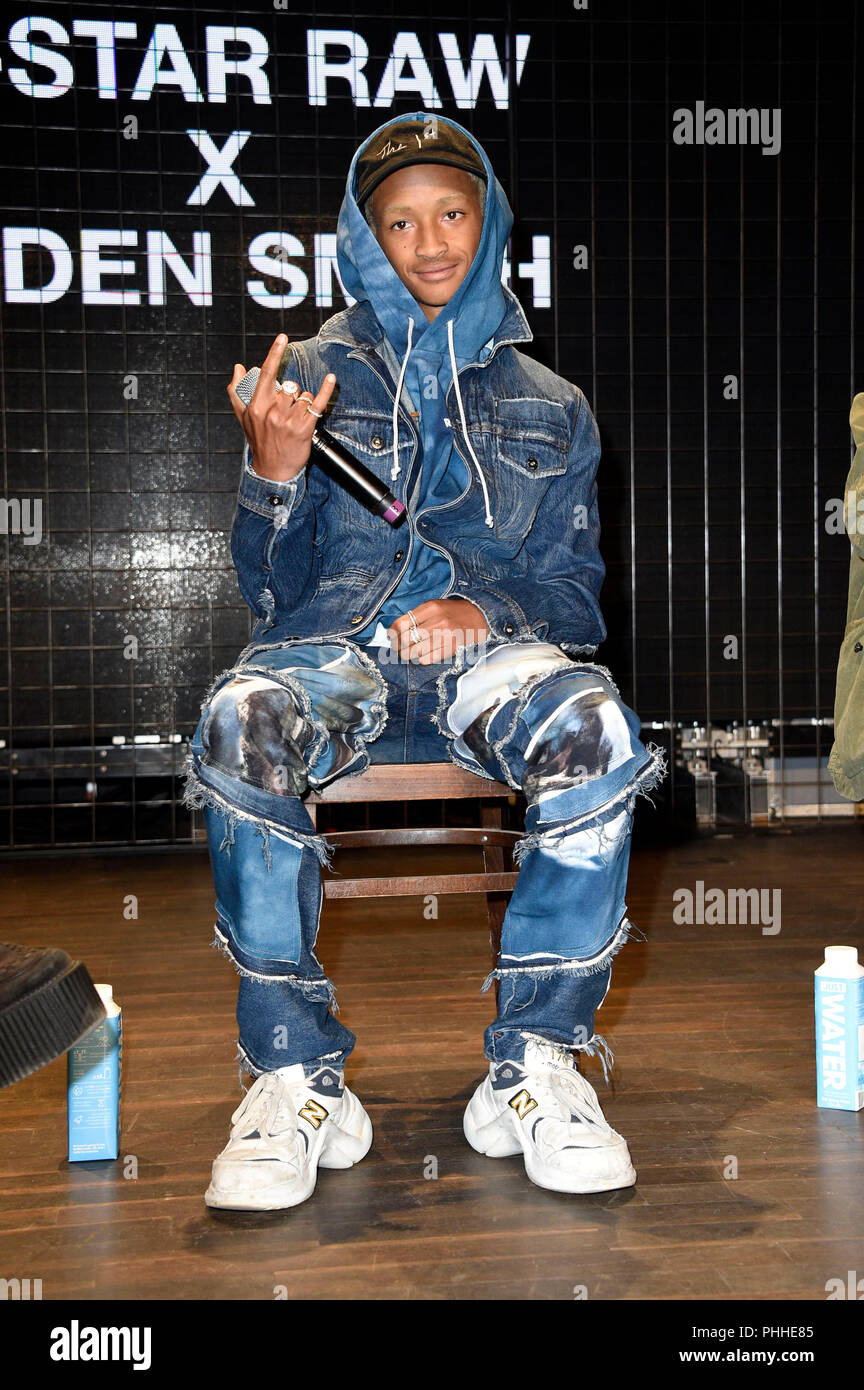 Berlin, Germany. 1st September, 2018. Jaden Smith on the Panel of G-Star  Raw during the