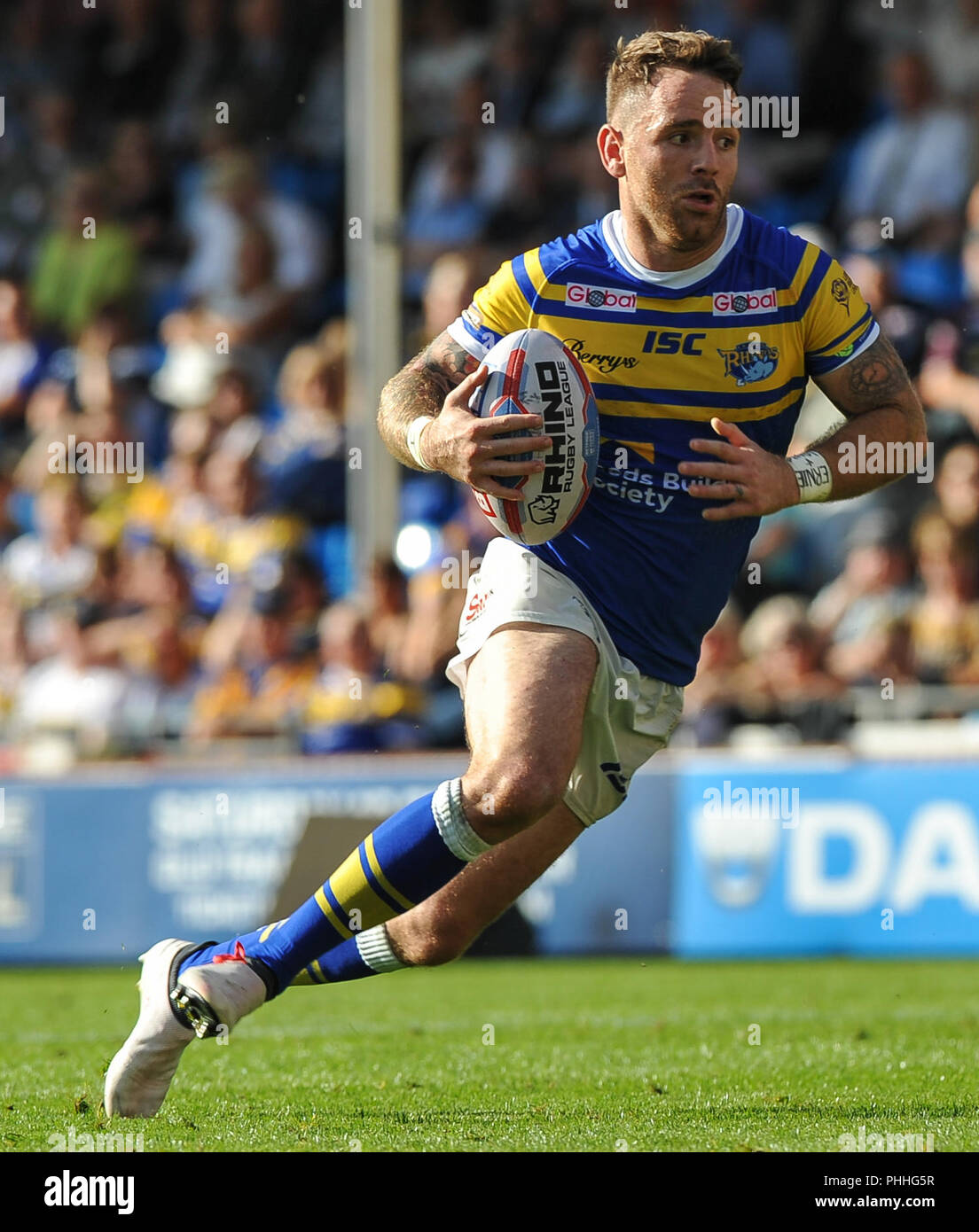 Emerald Headingley Stadium, Leeds, UK. 1st September 2018. Rugby League Super 8's Qualifiers Rugby League between Leeds Rhinos vs Hull Kingston Rovers; Richie Myler of Leeds Rhinos in action.  Dean Williams Stock Photo