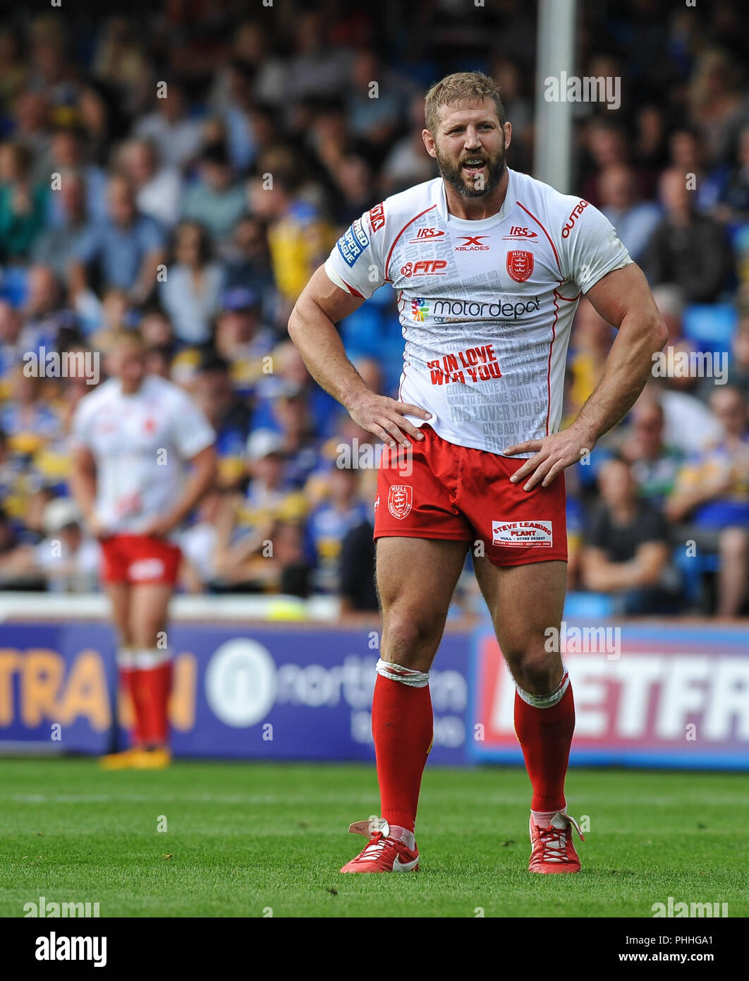 Emerald Headingley Stadium, Leeds, UK. 1st September 2018. Rugby League Super 8's Qualifiers Rugby League between Leeds Rhinos vs Hull Kingston Rovers; Hull Kingston Rovers Nick Scruton.  Dean Williams Stock Photo