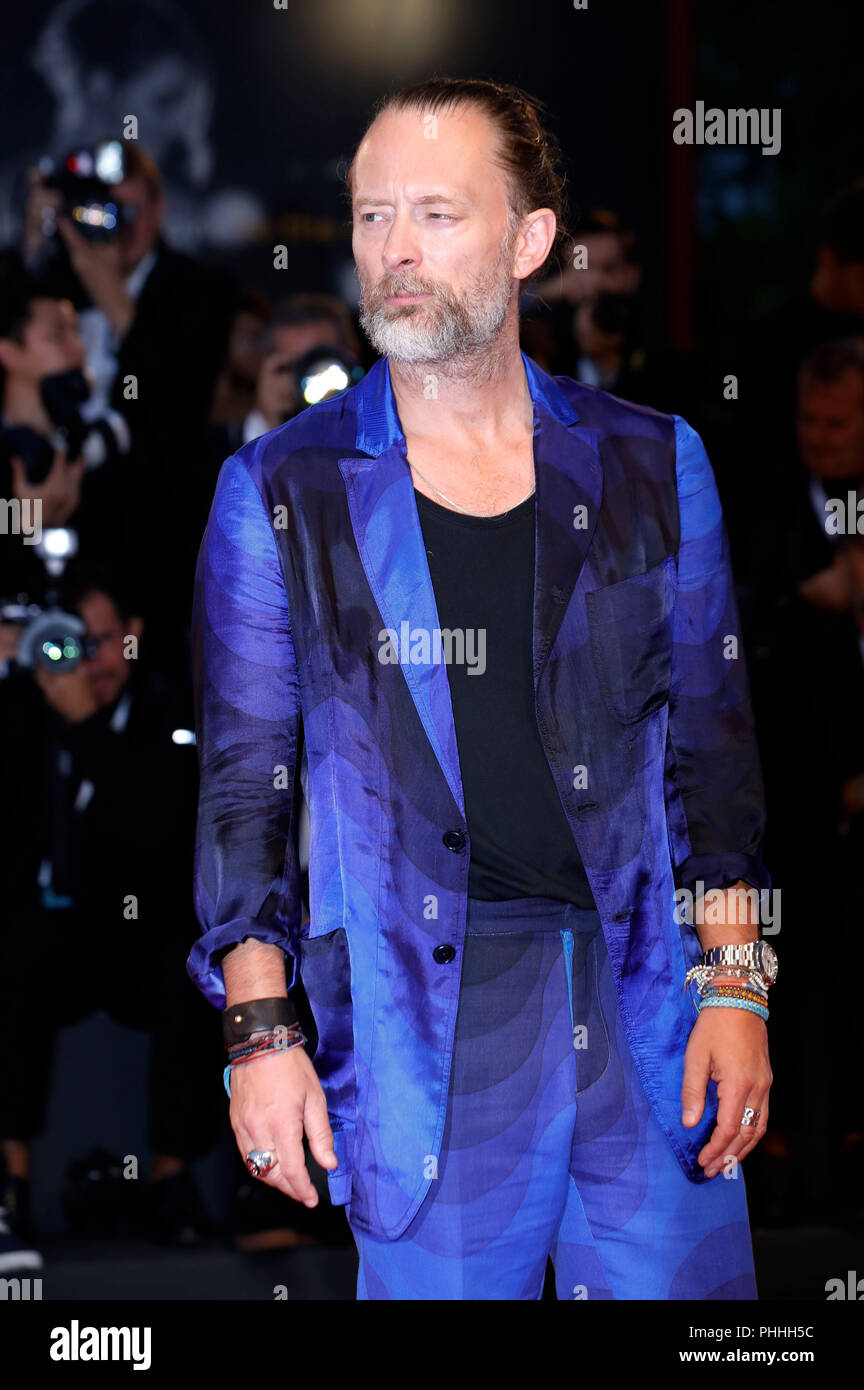Venice, Italy. 1st Sept, 2018. Thom Yorke attending the 'Suspiria' premiere at the 75th Venice International Film Festival at the Palazzo del Cinema on September 01, 2018 in Venice, Italy. Credit: Geisler-Fotopress GmbH/Alamy Live News Stock Photo