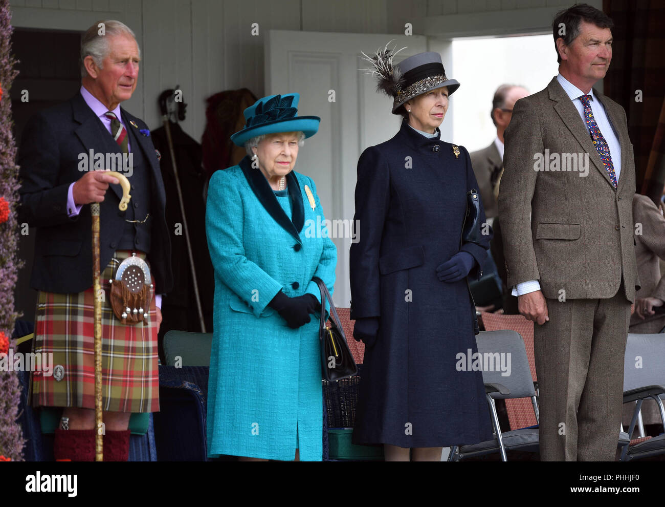 Braemar, UK. 1st Sept, 2018. The Queen attends the Braemar Gathering