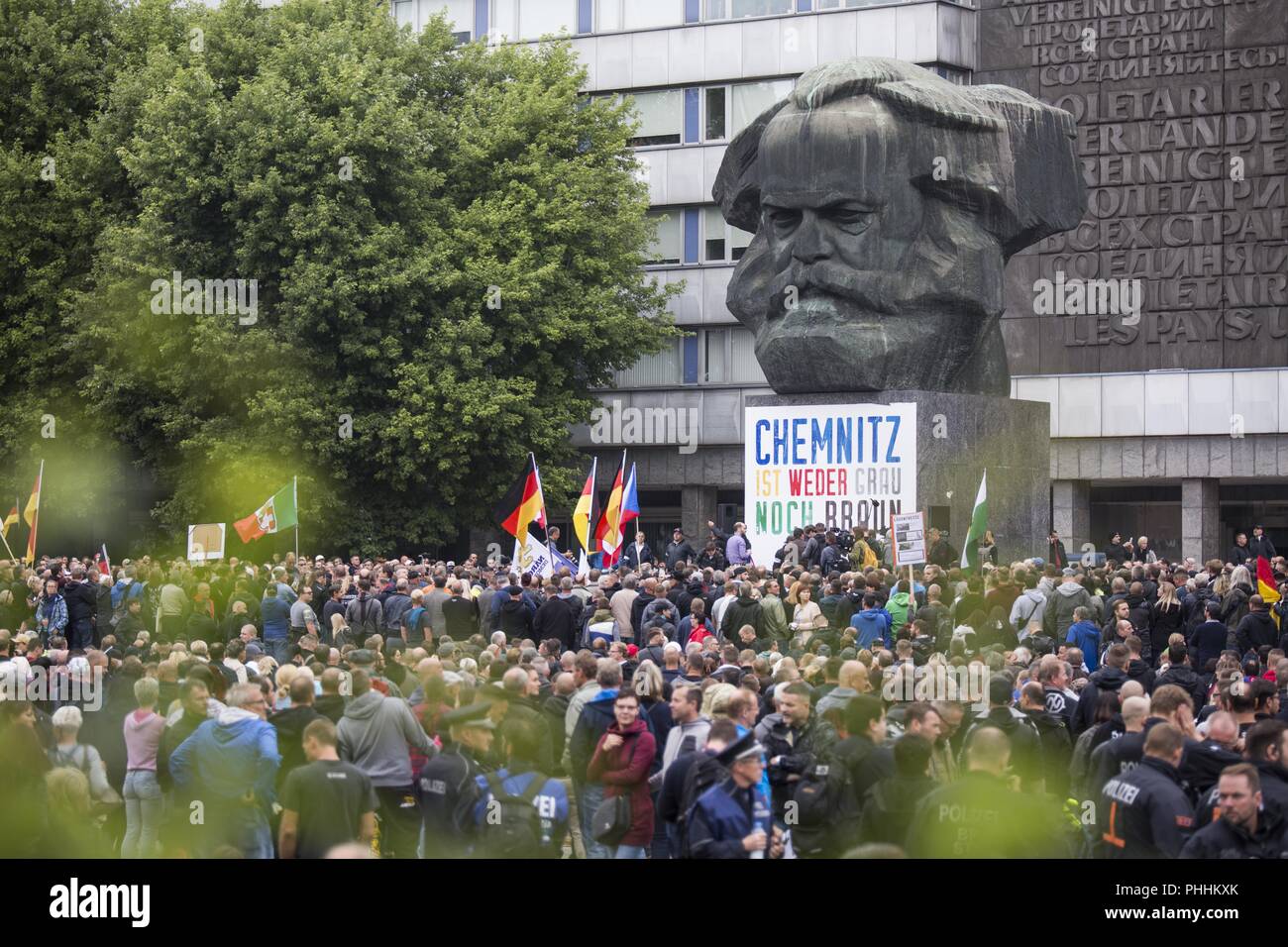 Chemnitz, Saxony, Germany. 1st Sep, 2018. Demonstratiom of Pro CHemnitz Credit: Jannis Grosse/ZUMA Wire/Alamy Live News Stock Photo