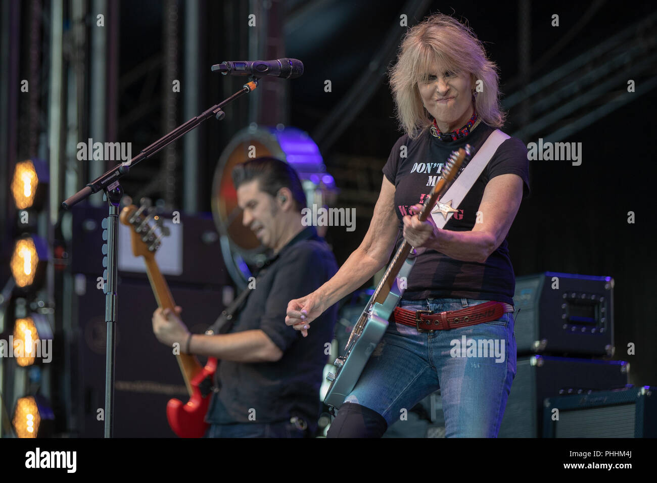 Brighton, England. 1th September 2018,The Pretenders performing at the South of England Event Centre ,Ardingly, England.© Jason Richardson / Alamy Live News Stock Photo