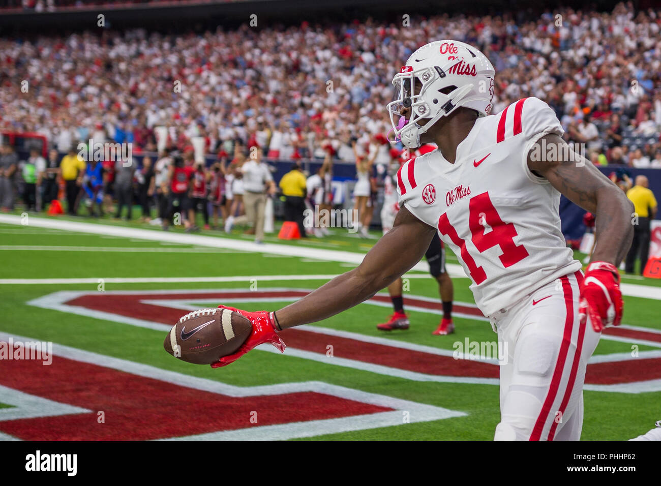 Houston, Texas, USA. 1st Sep, 2018. Ole Miss Rebels wide receiver