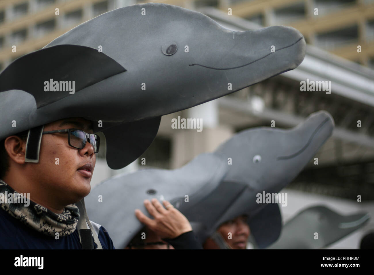 Philippines. 2nd Sep, 2018. Environmental and animal welfare groups lead by the Philippine Animal Welfare Society (PAWS) held a program in front of the Japanese embassy in Pasay City, Metro Manila, for the end of the whale and dolphin hunt by the Japanese government which kills hundreds of marine life for scientific purposes. The groups also called for the banning of the importation of beluga whales for shows and profit. Credit: J Gerard Seguia/ZUMA Wire/Alamy Live News Stock Photo