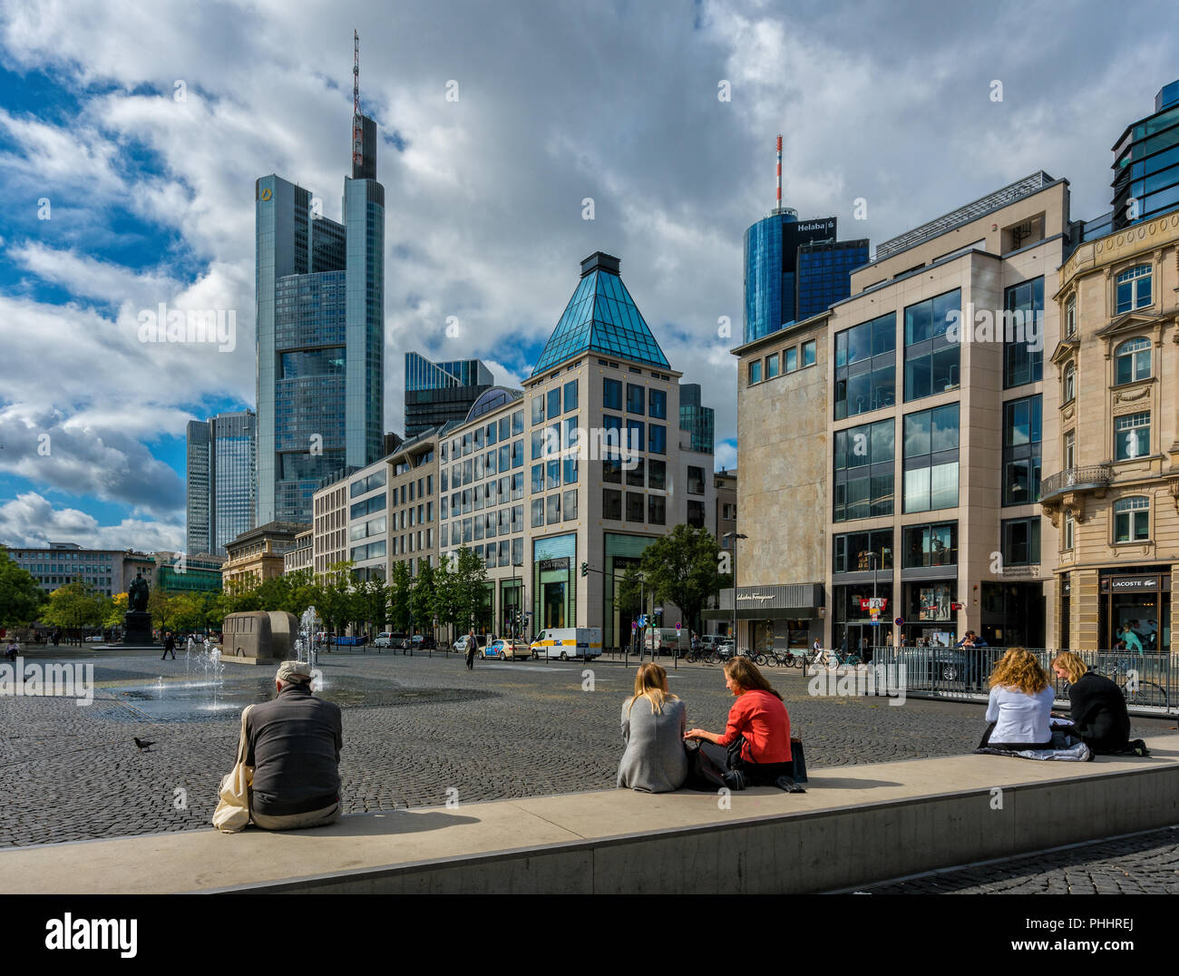 Goethe Place in Frankfurt am Main Stock Photo