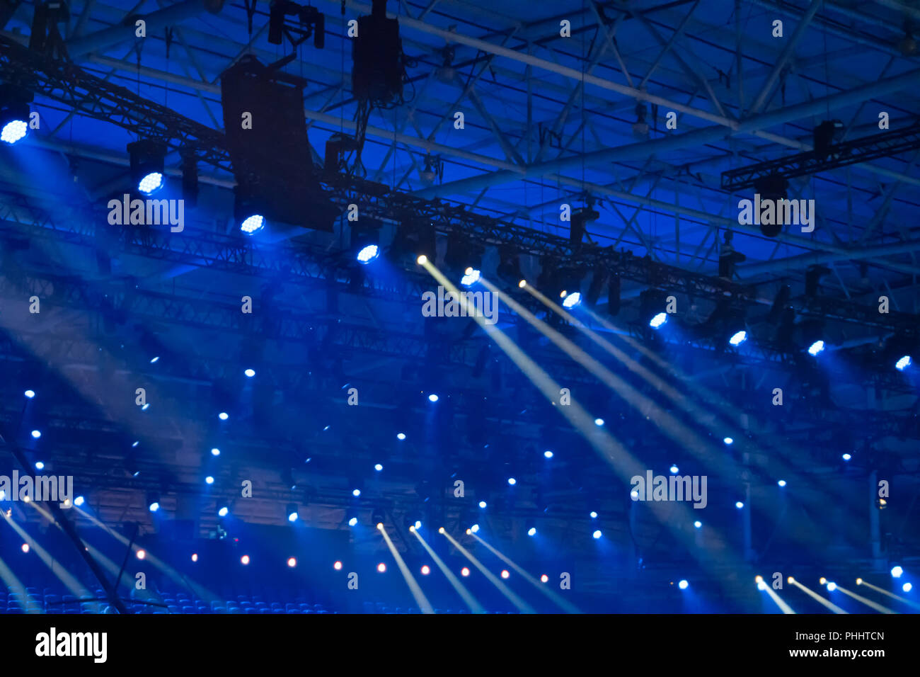 Blue disco lights Stock Photo Alamy