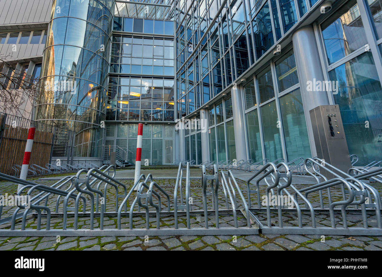 Bicycle parking Frame Stock Photo