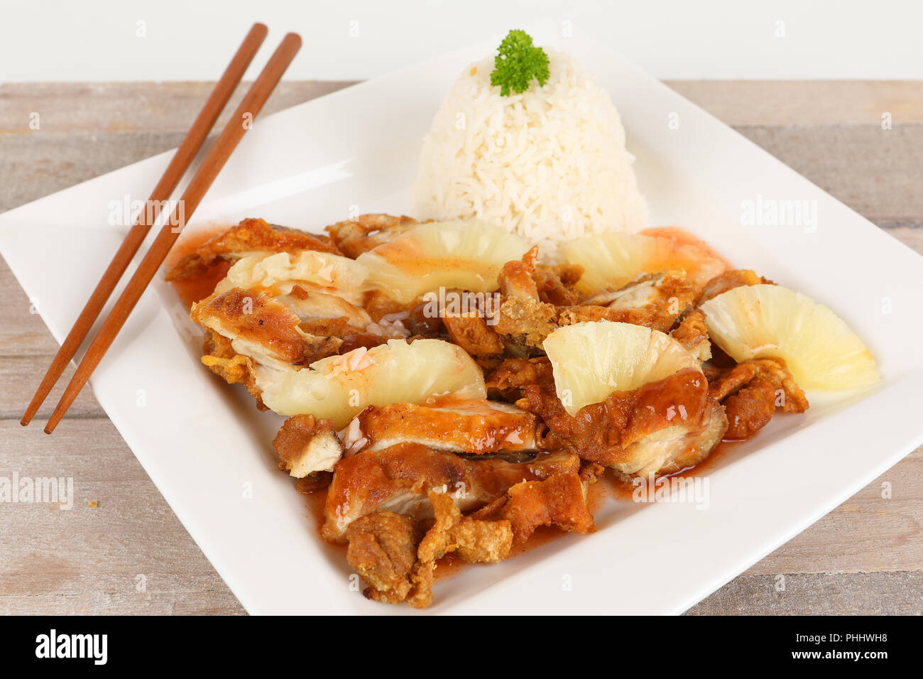 chicken with sweet sour sauce Stock Photo - Alamy