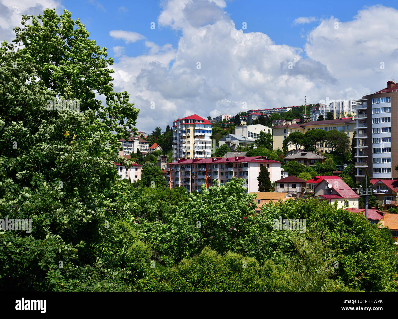 Panorama of the city of Sochi in Russia Stock Photo - Alamy