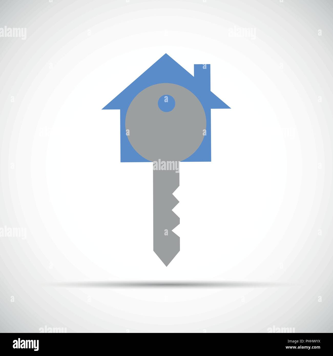 blue house key vector icon illustration EPS10 Stock Vector Image & Art ...