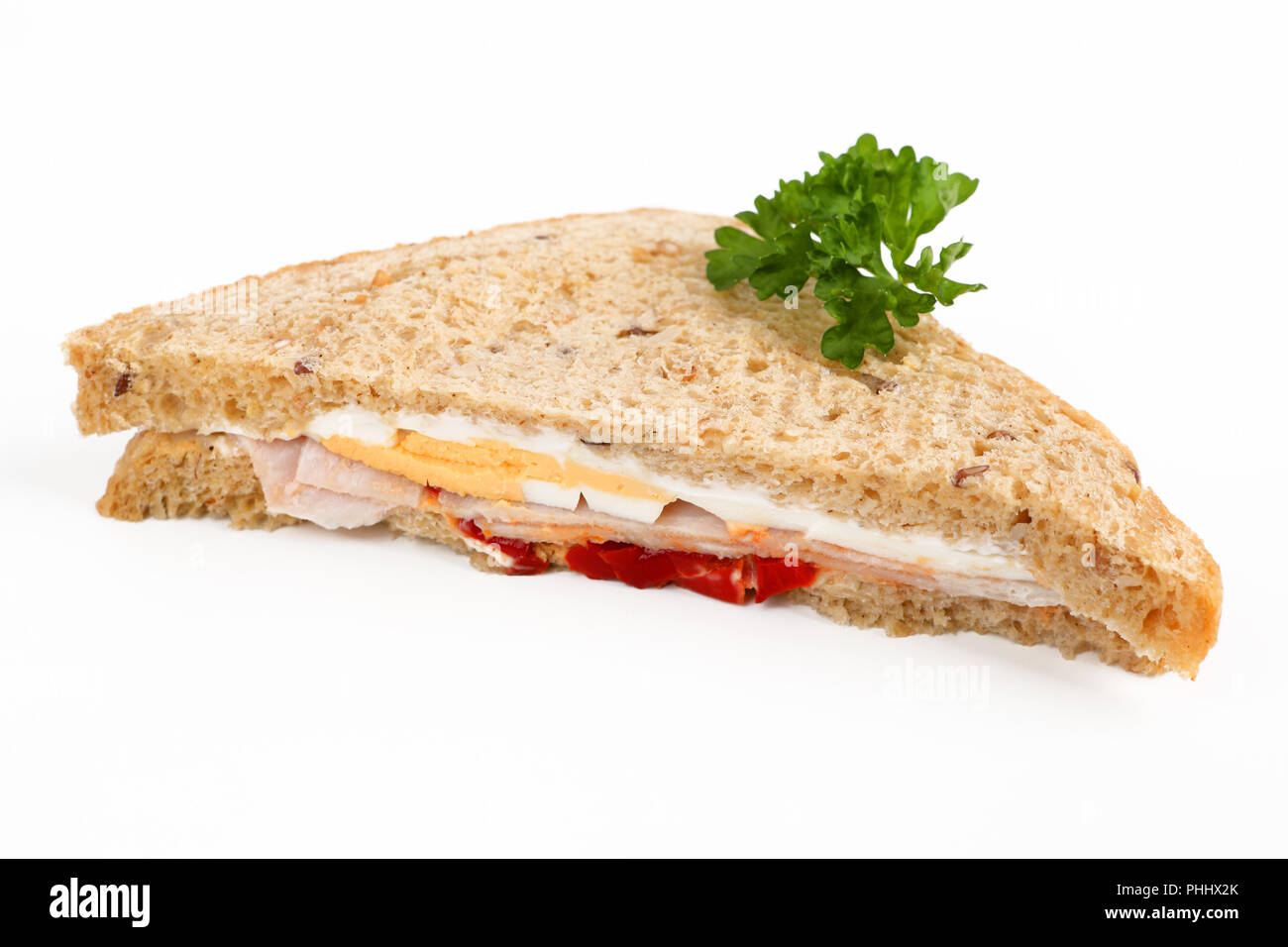 sandwich with turkey and egg Stock Photo
