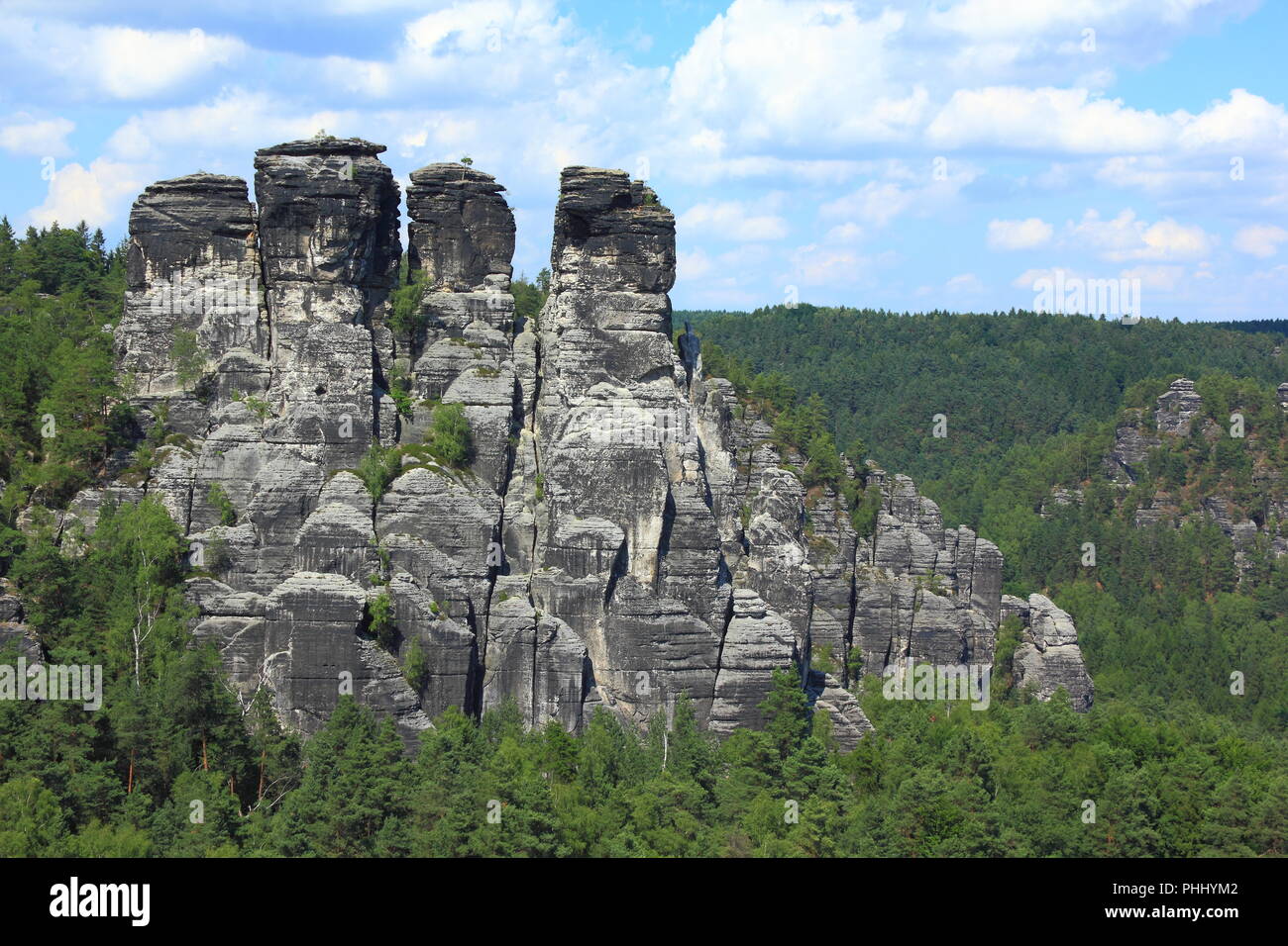 Famous bastei rock formations hi-res stock photography and images - Alamy