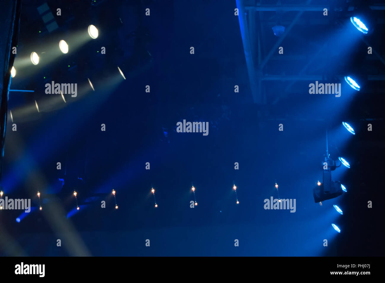 Blue disco lights Stock Photo Alamy