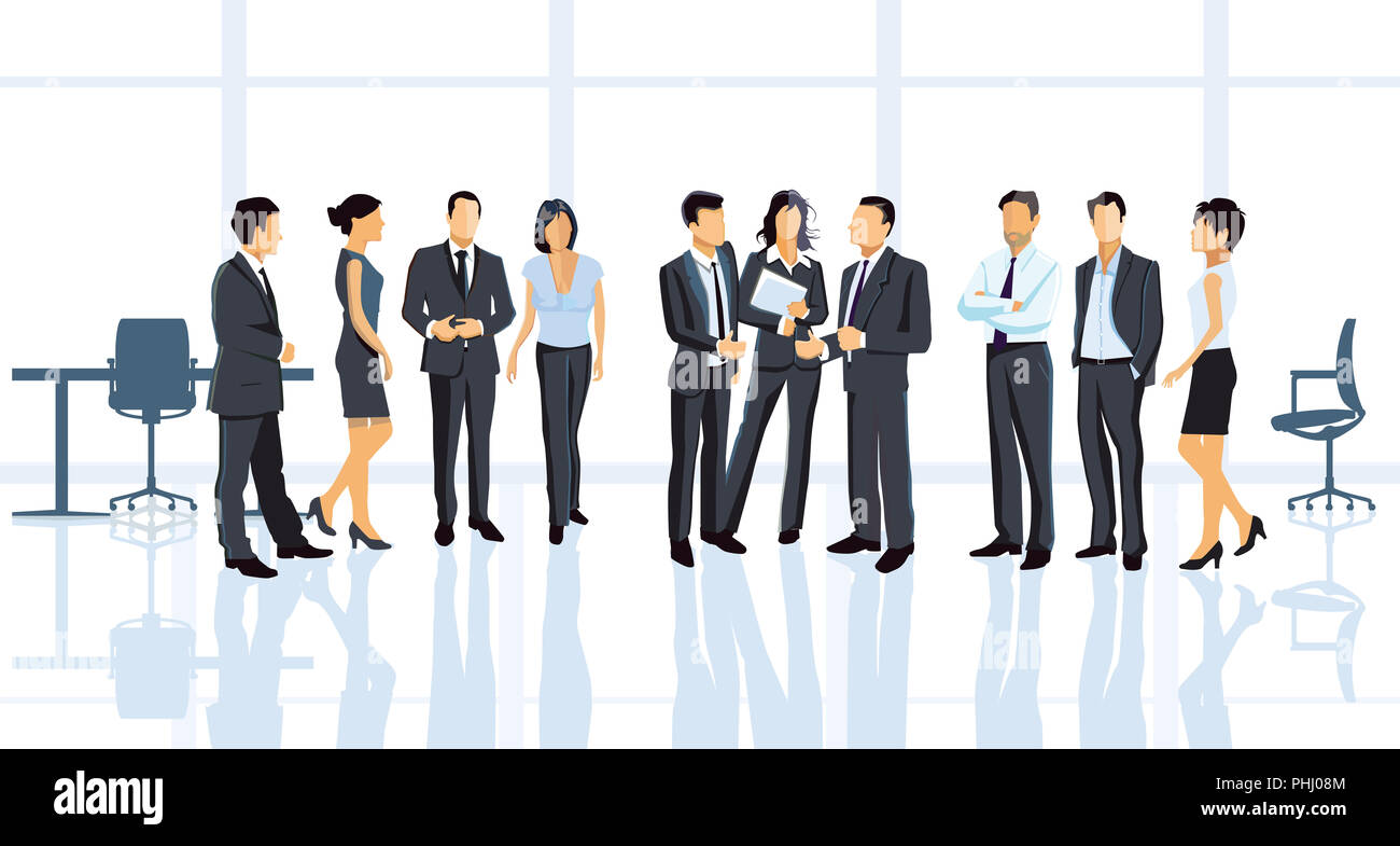 Business agreement in the office with business people Stock Photo