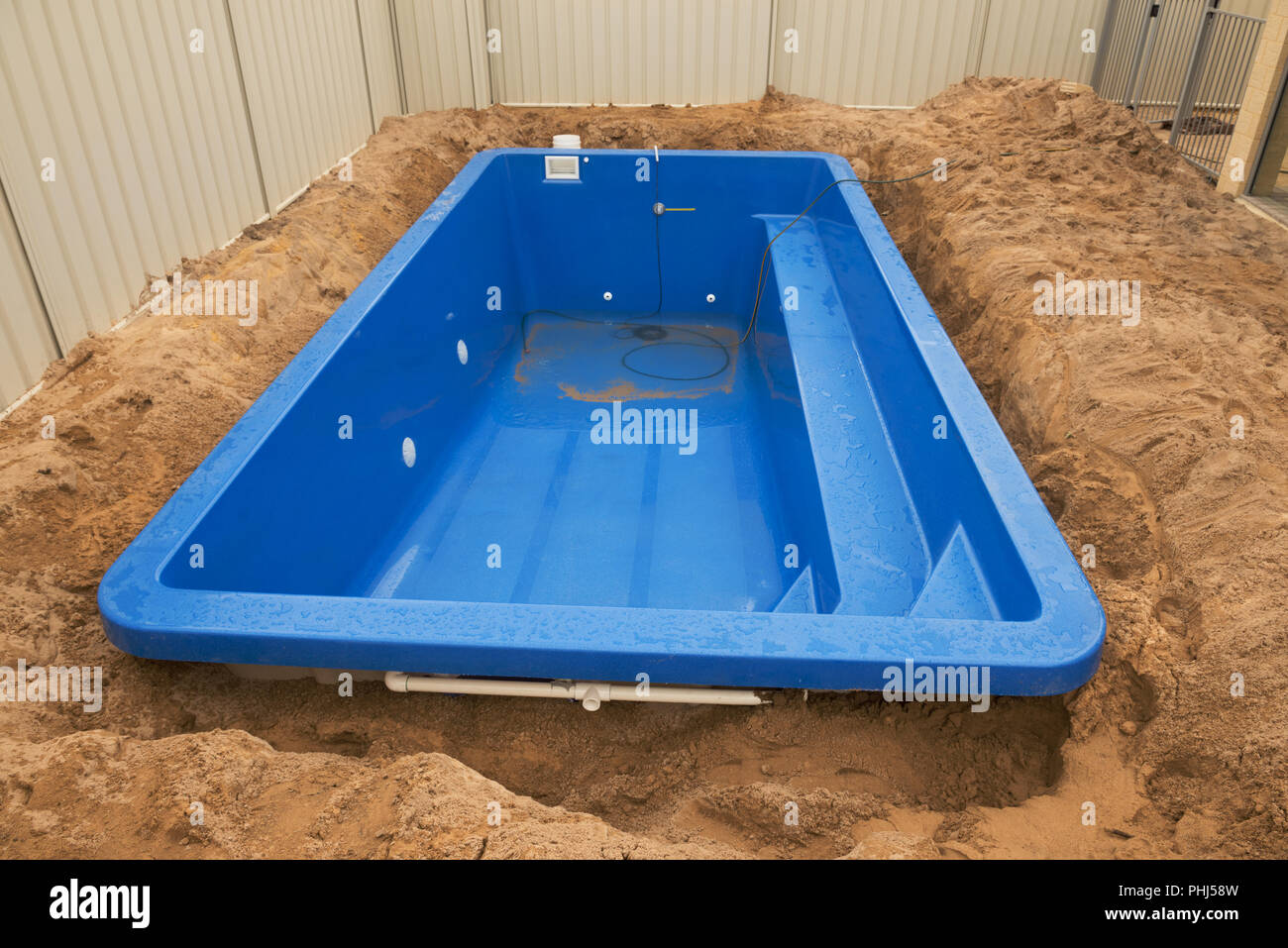 Swimming pool under construction Stock Photo Alamy