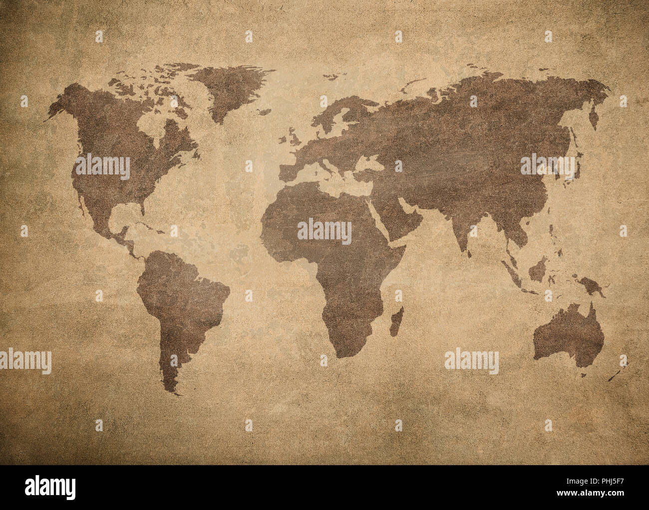 grunge map of the world Stock Photo - Alamy