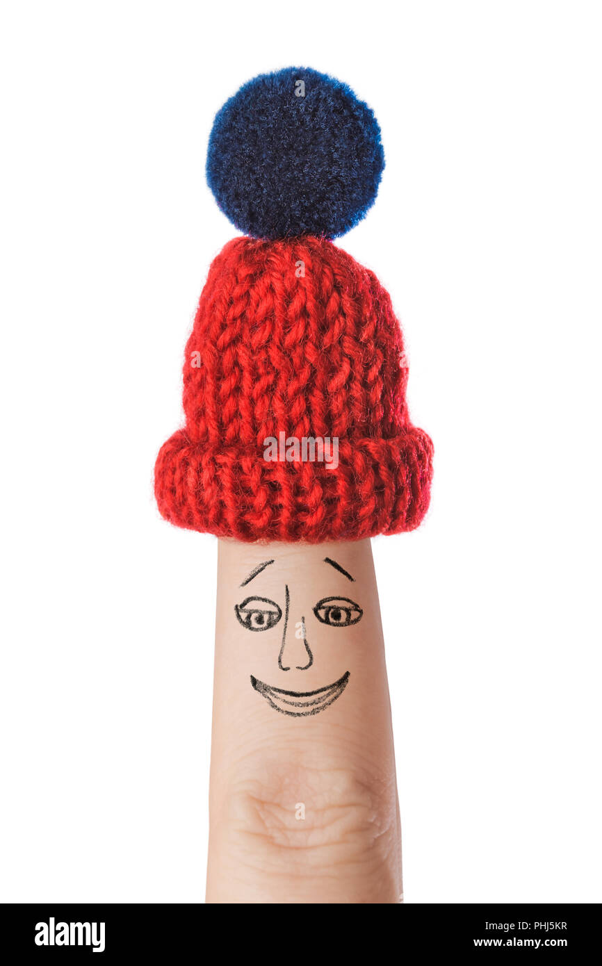 Handdrawn face on finger Stock Photo Alamy