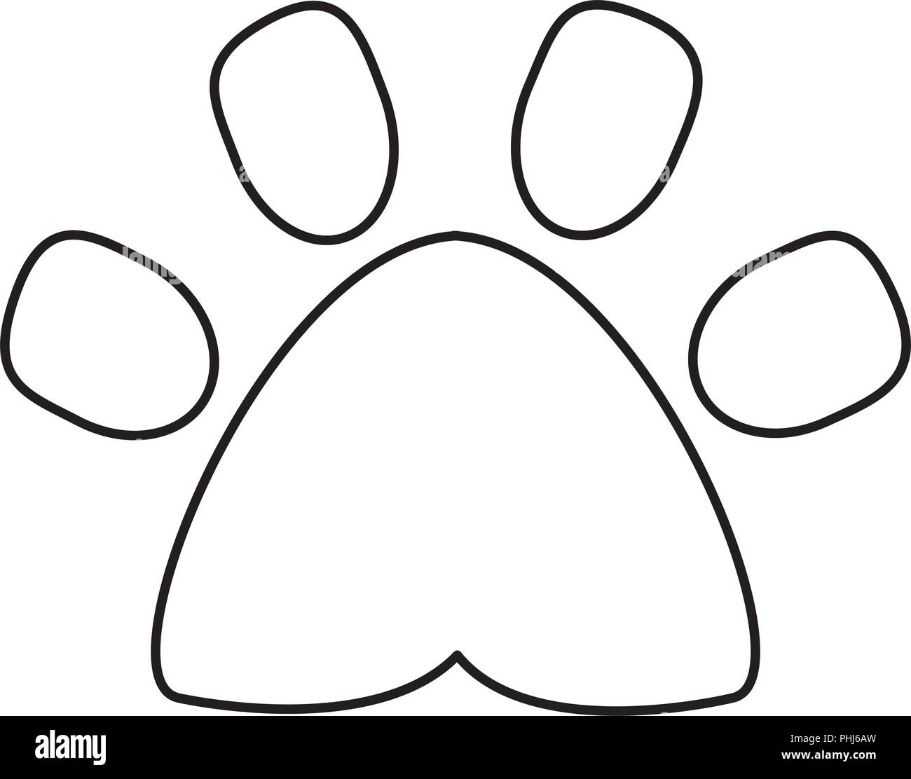 dog paw icon over white background, vector illustration Stock Vector ...