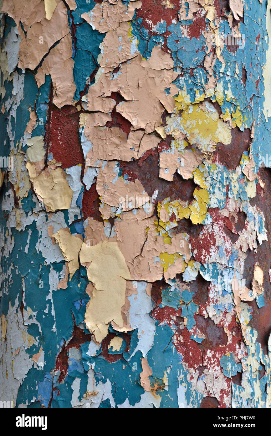 Peeling paint, post at Ipswich docks Stock Photo Alamy
