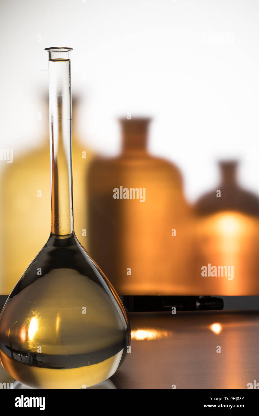 Pharmaceutical glass jars in the laboratory Stock Photo Alamy