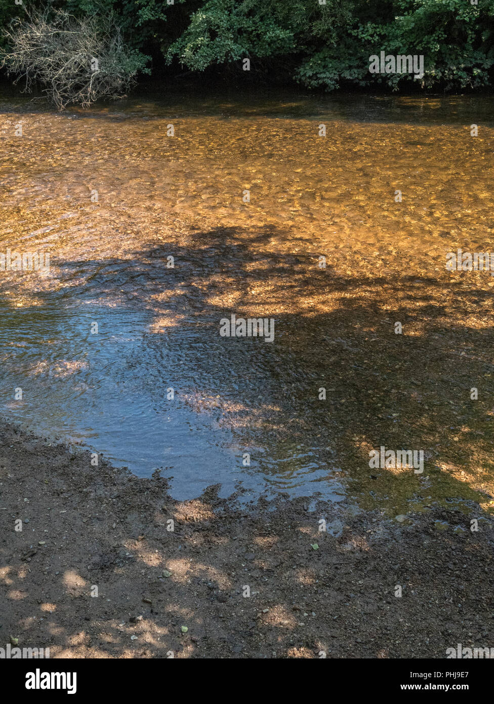Shallow river bed Stock Photo Alamy