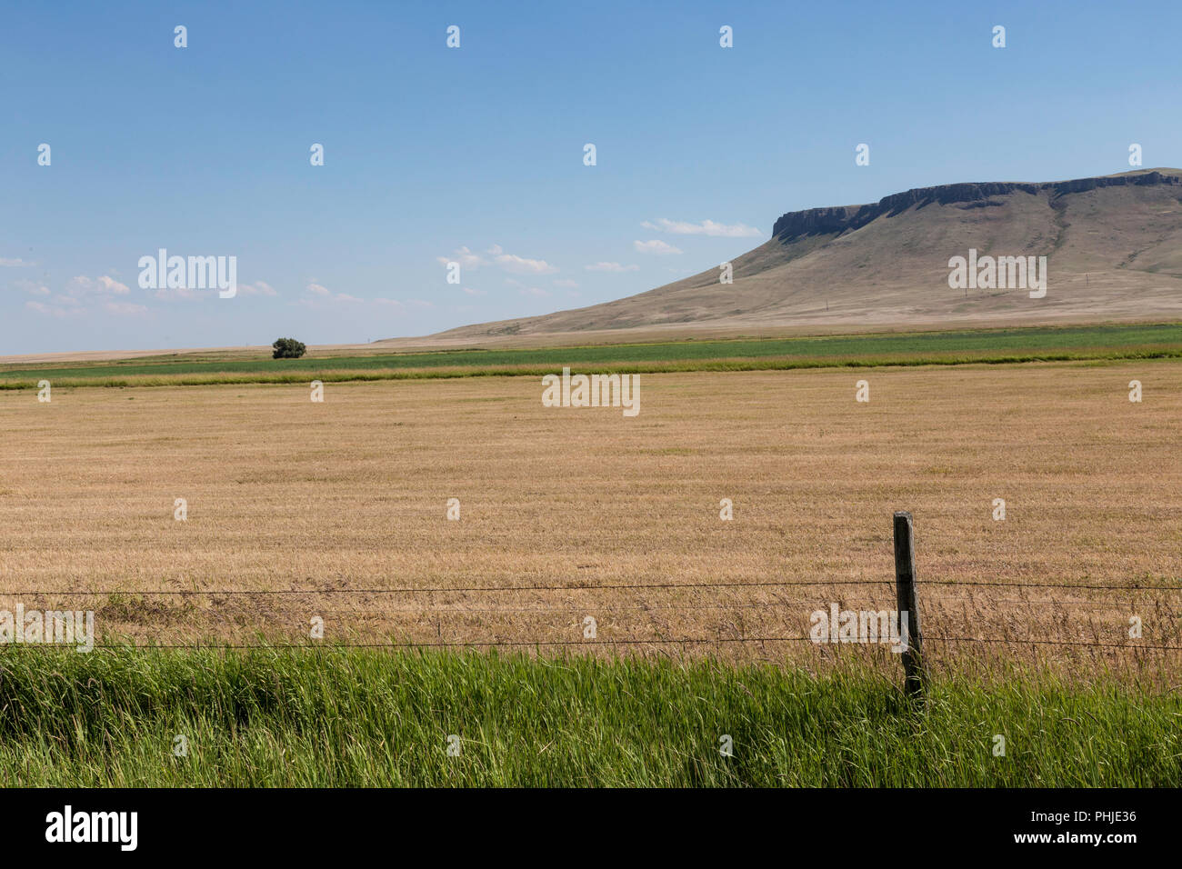 Square Butte is an iconic landmark in Montana, USA Stock Photo Alamy