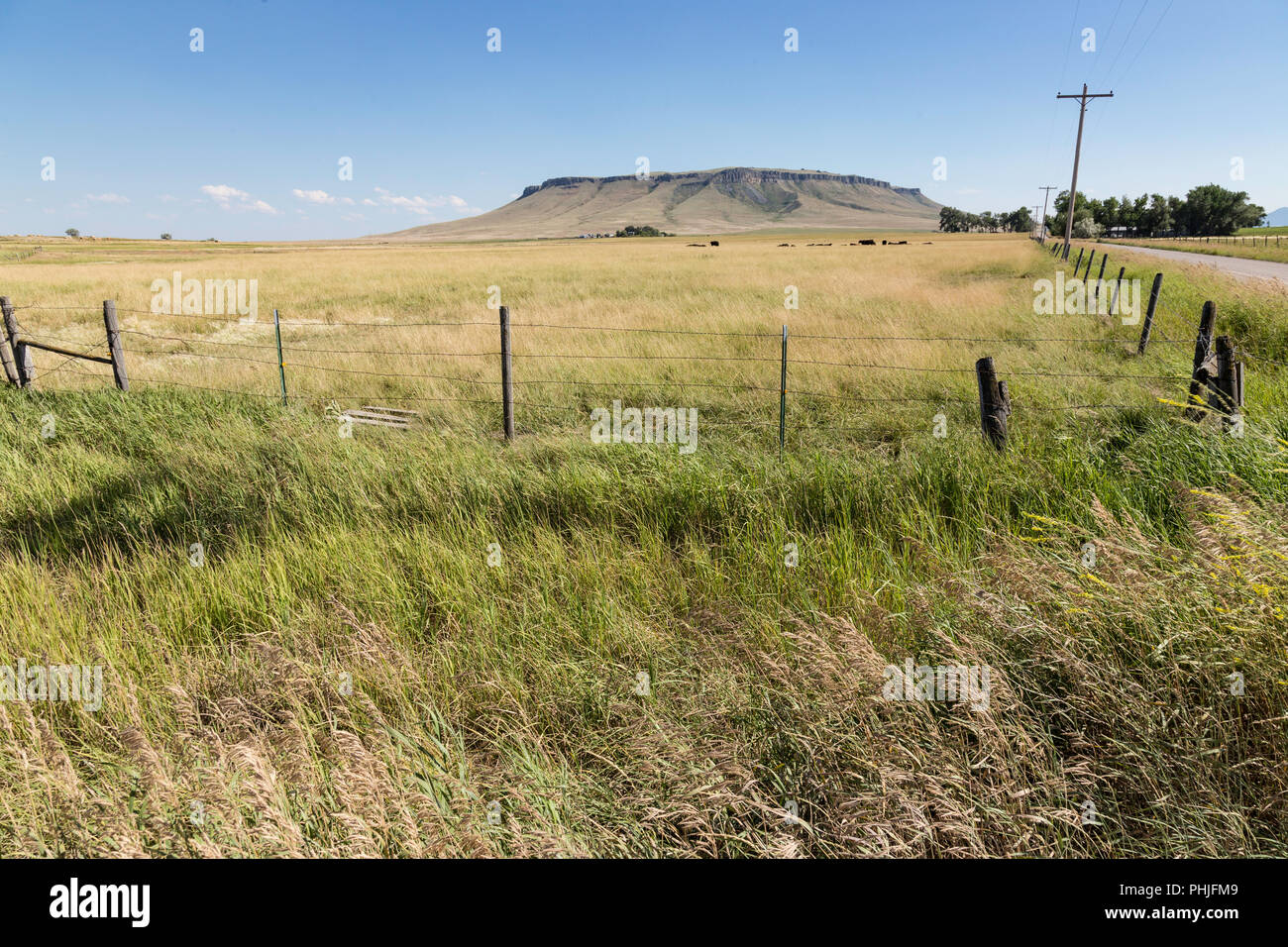 Square Butte is an iconic landmark in Montana, USA Stock Photo - Alamy