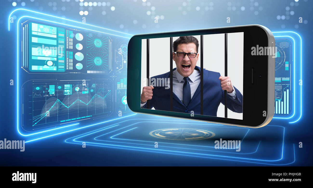 Image showcasing Mobile phone and social media addiction concept Stock Photo - Alamy