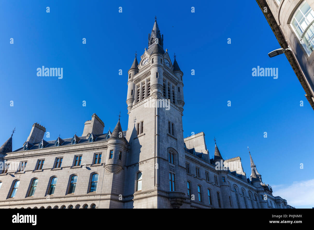 West Tower, New Town House, Union Street, Aberdeen, Scotland, UK Stock Photo