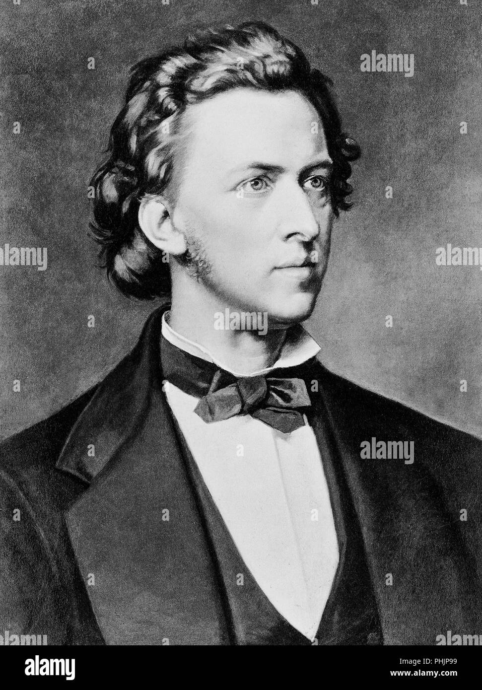 Portrait of Frederic Francois Chopin Stock Photo