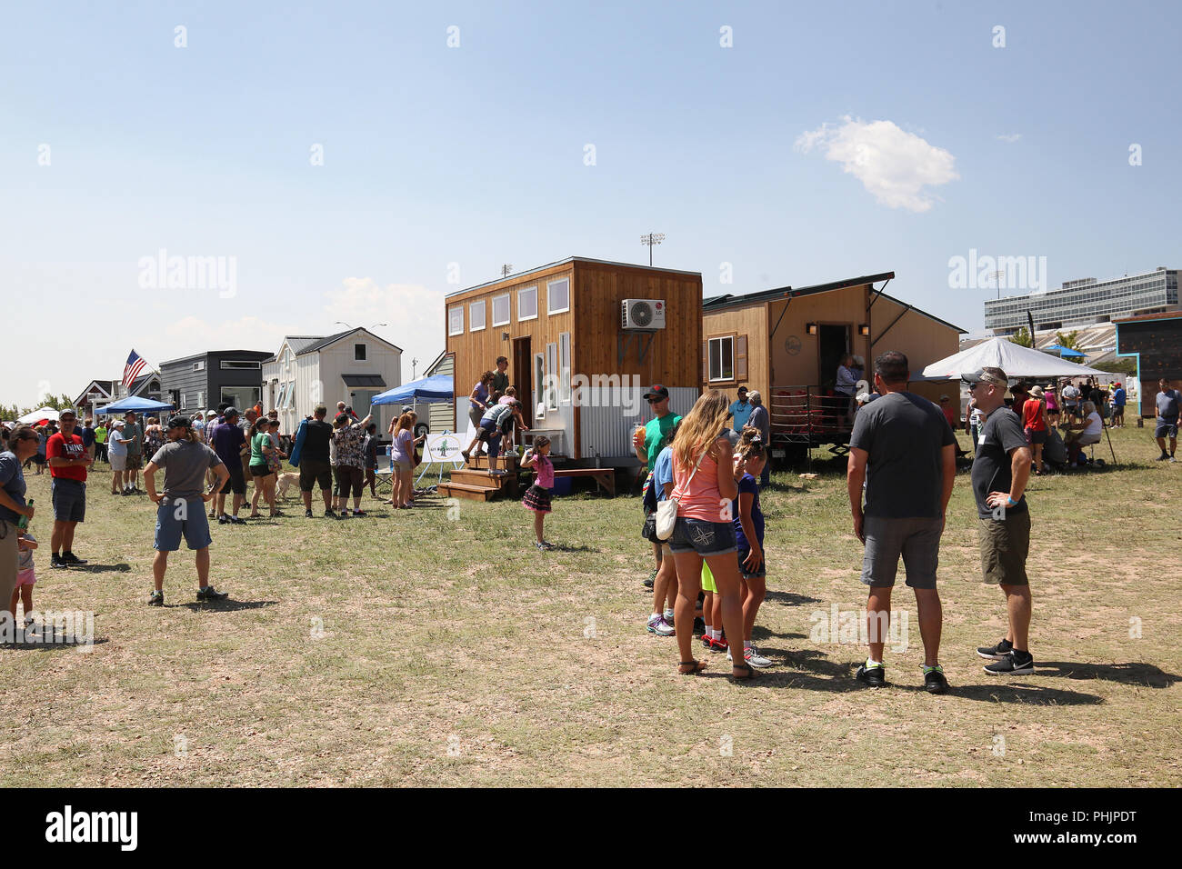 Tiny House festival in Colorado Springs, Colorado. A part of the tiny