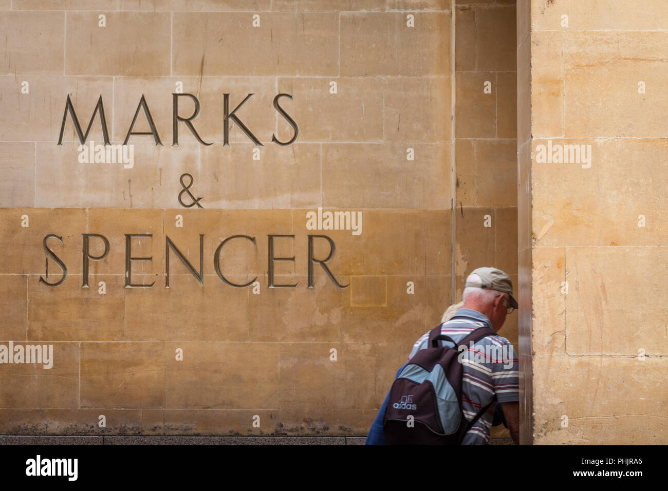 Marks and Spencer shop entrance in Bath, UK Stock Photo