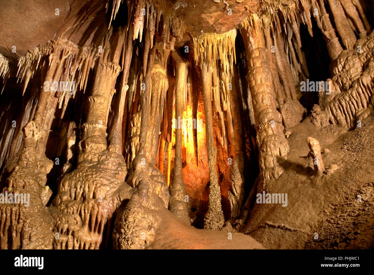 Cave dark interior Stock Photo
