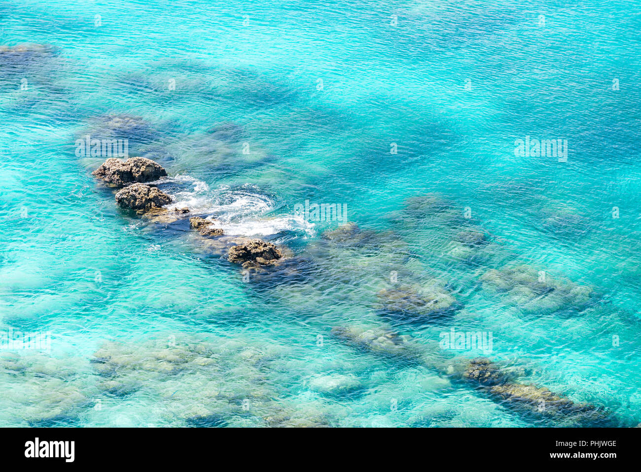 Sea Surface Rocks sea surface wit rock aerial Stock Photo - Alamy