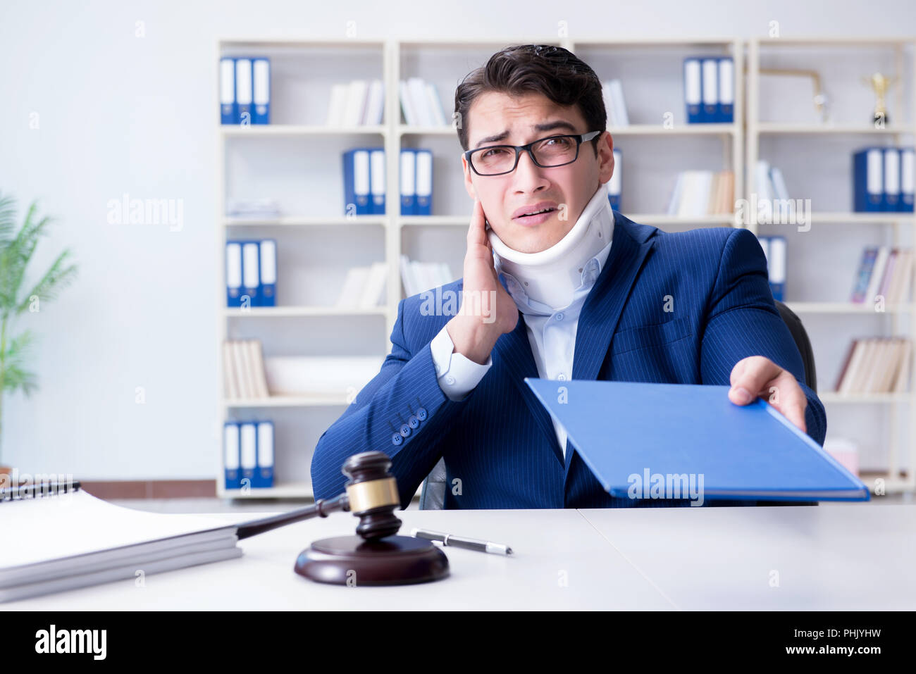 Judge in medical insurance concept Stock Photo