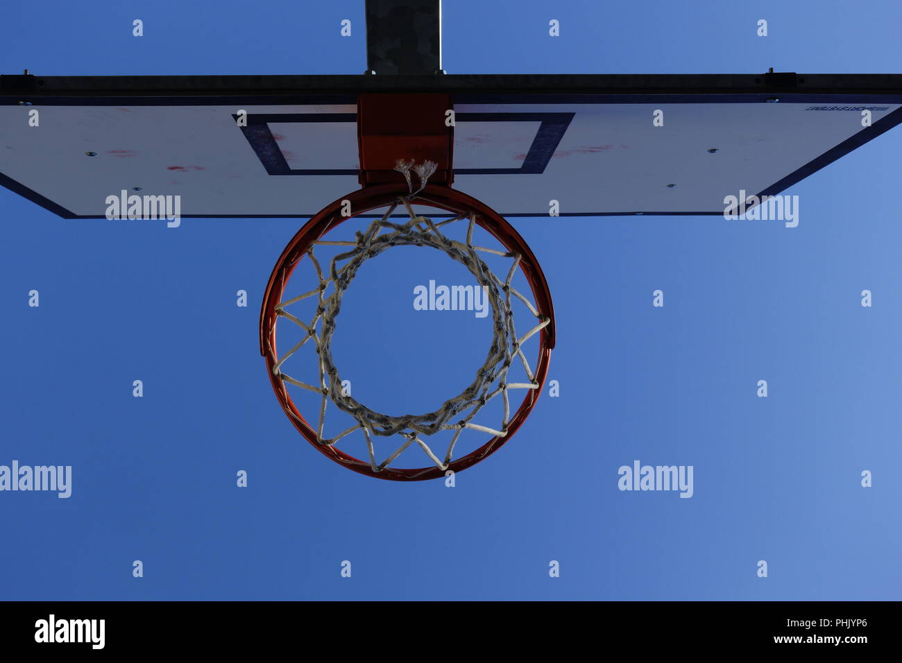 Basketball hoop clear sky hi-res stock photography and images