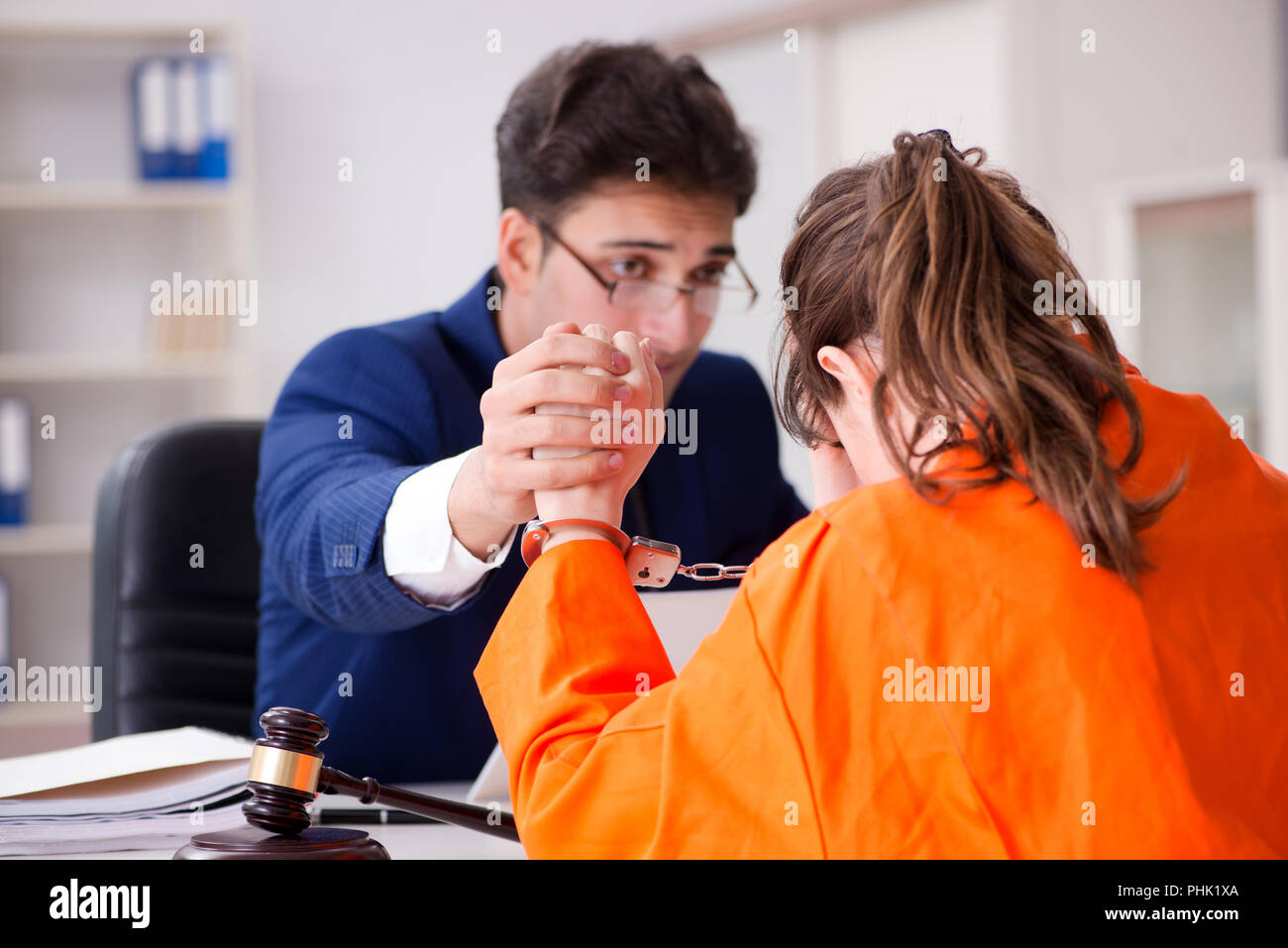 Lawyer meeting his client in prison Stock Photo Alamy