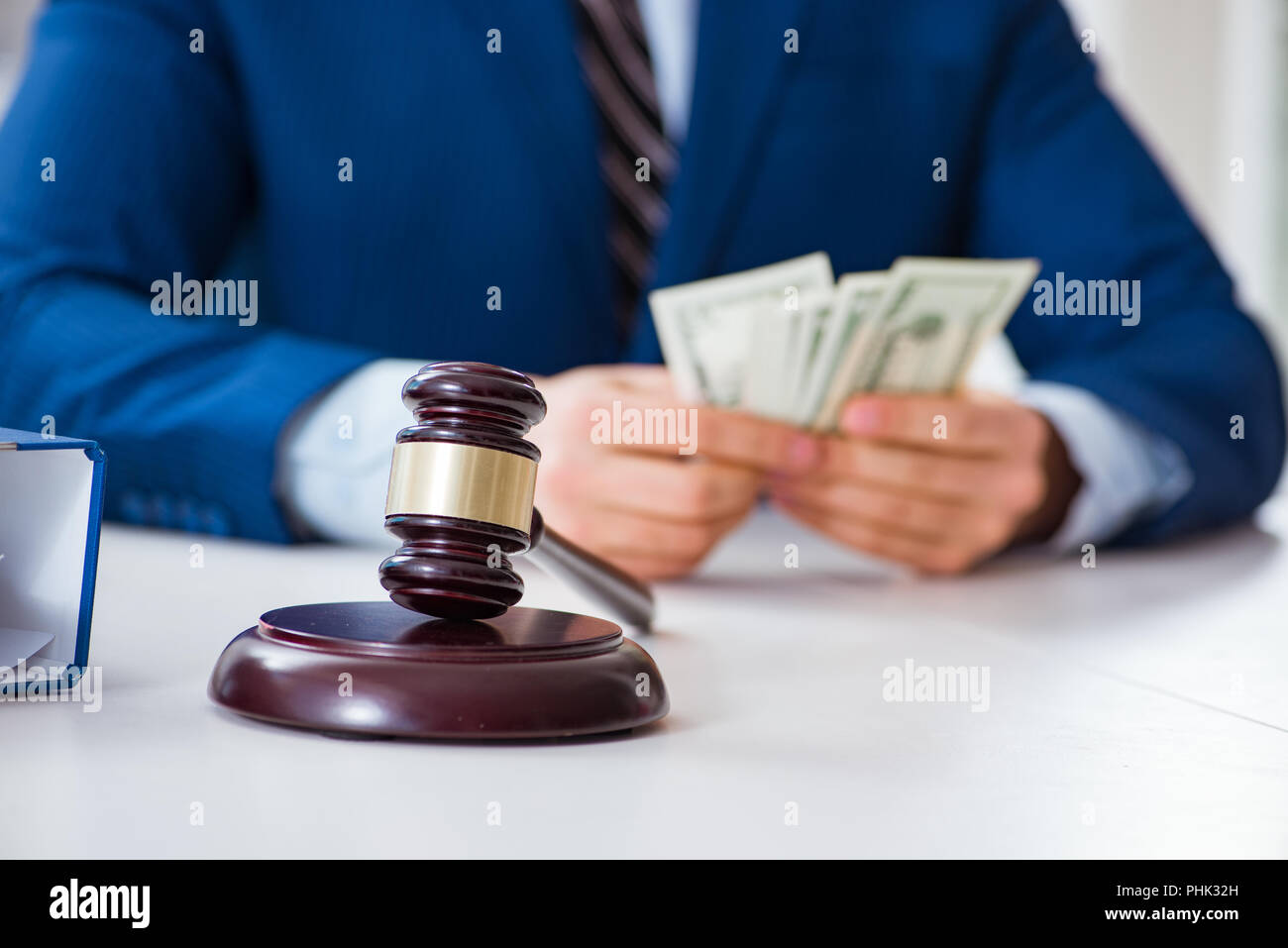 Lawyer receiving money as bribe Stock Photo Alamy