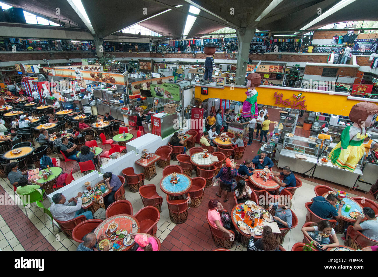 Juan de Dios Market (Restaurant Area) Guadalajara Jalisco. MEXICO Stock Photo