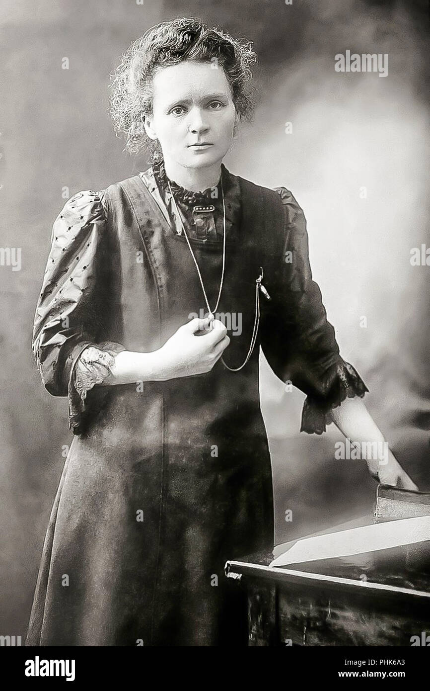 Portrait of the scientist Marie Curie Stock Photo