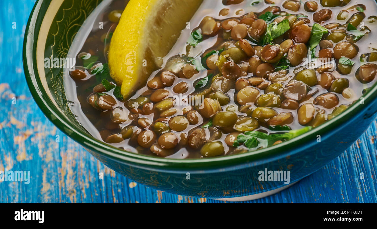 Indian lentils cooked with spinach Stock Photo Alamy