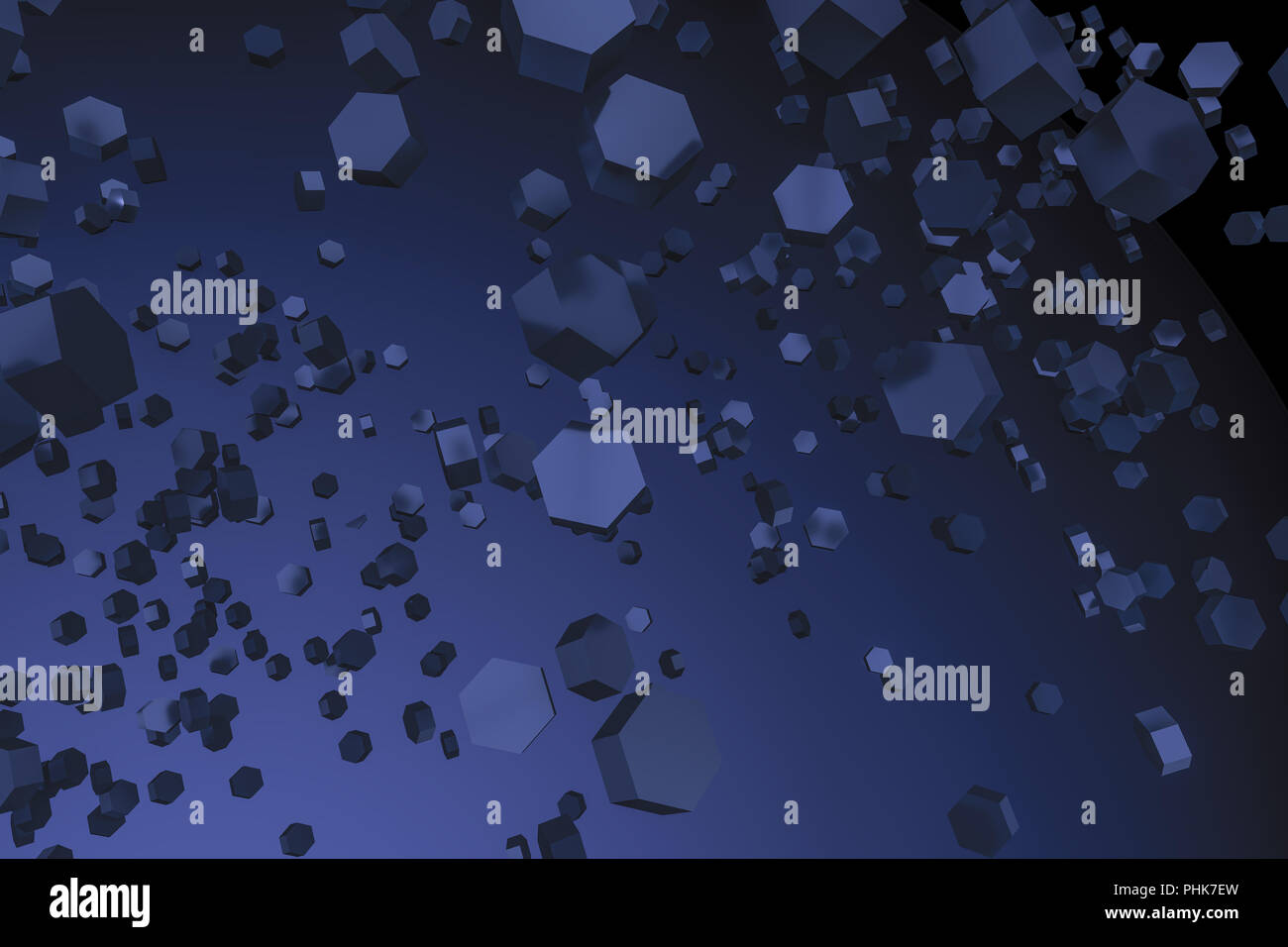 dark blue hexagon background Stock Photo - Alamy