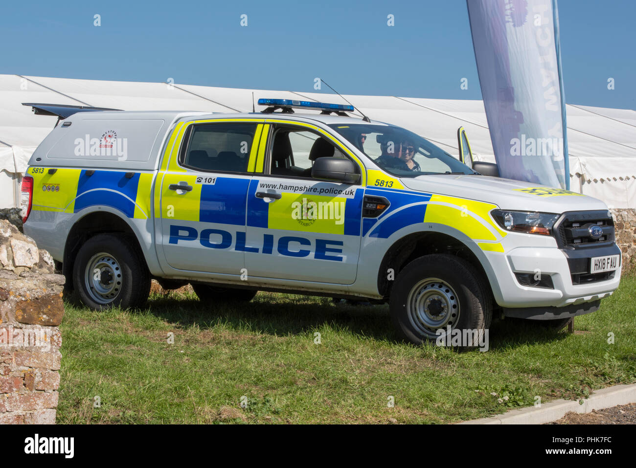 a police emergency 4 wheel drive vehicle used in rural areas for police ...