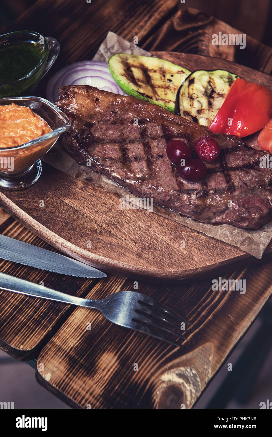 grilled beef steak Stock Photo Alamy