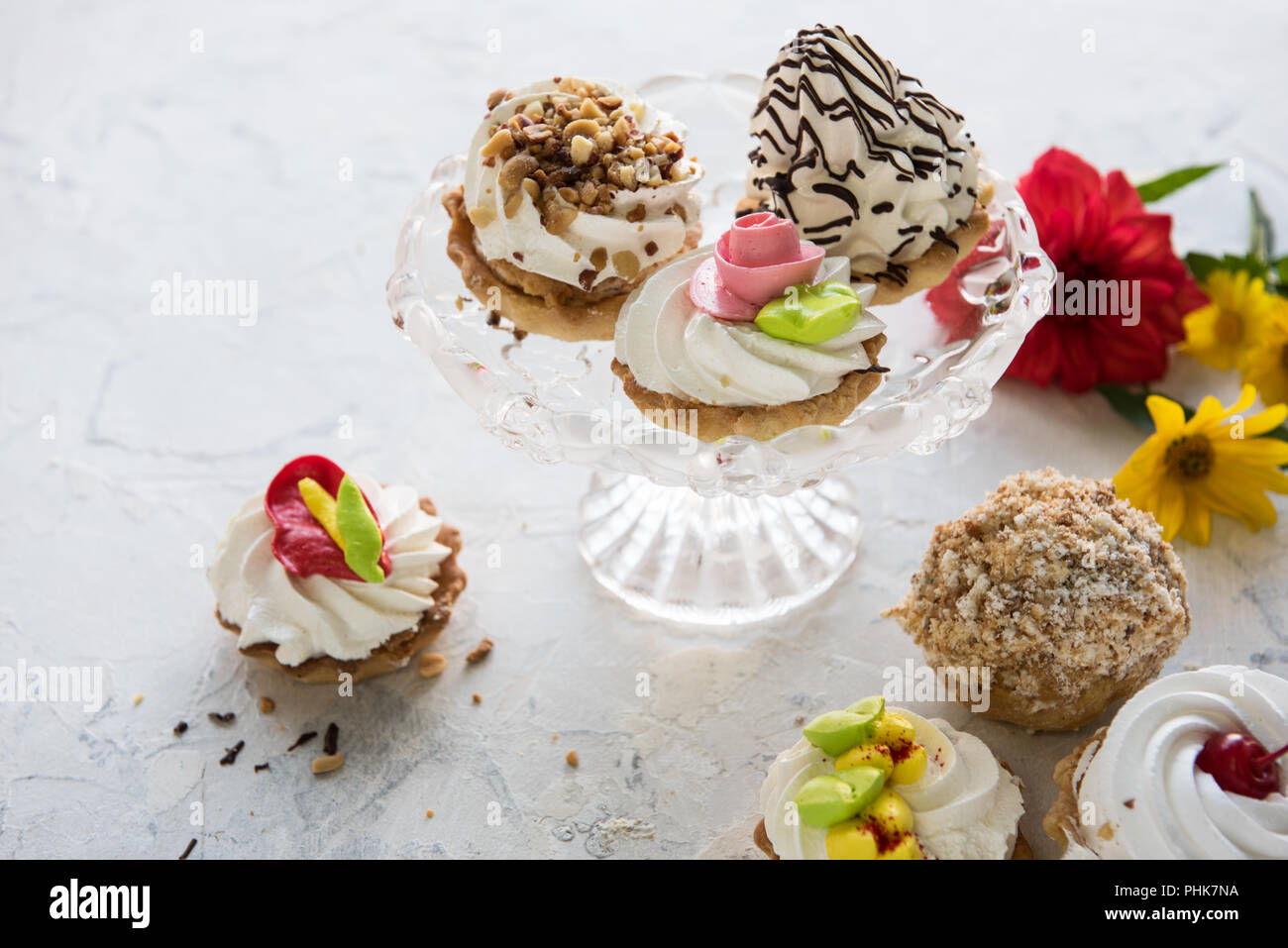 Different cakes composition Stock Photo - Alamy
