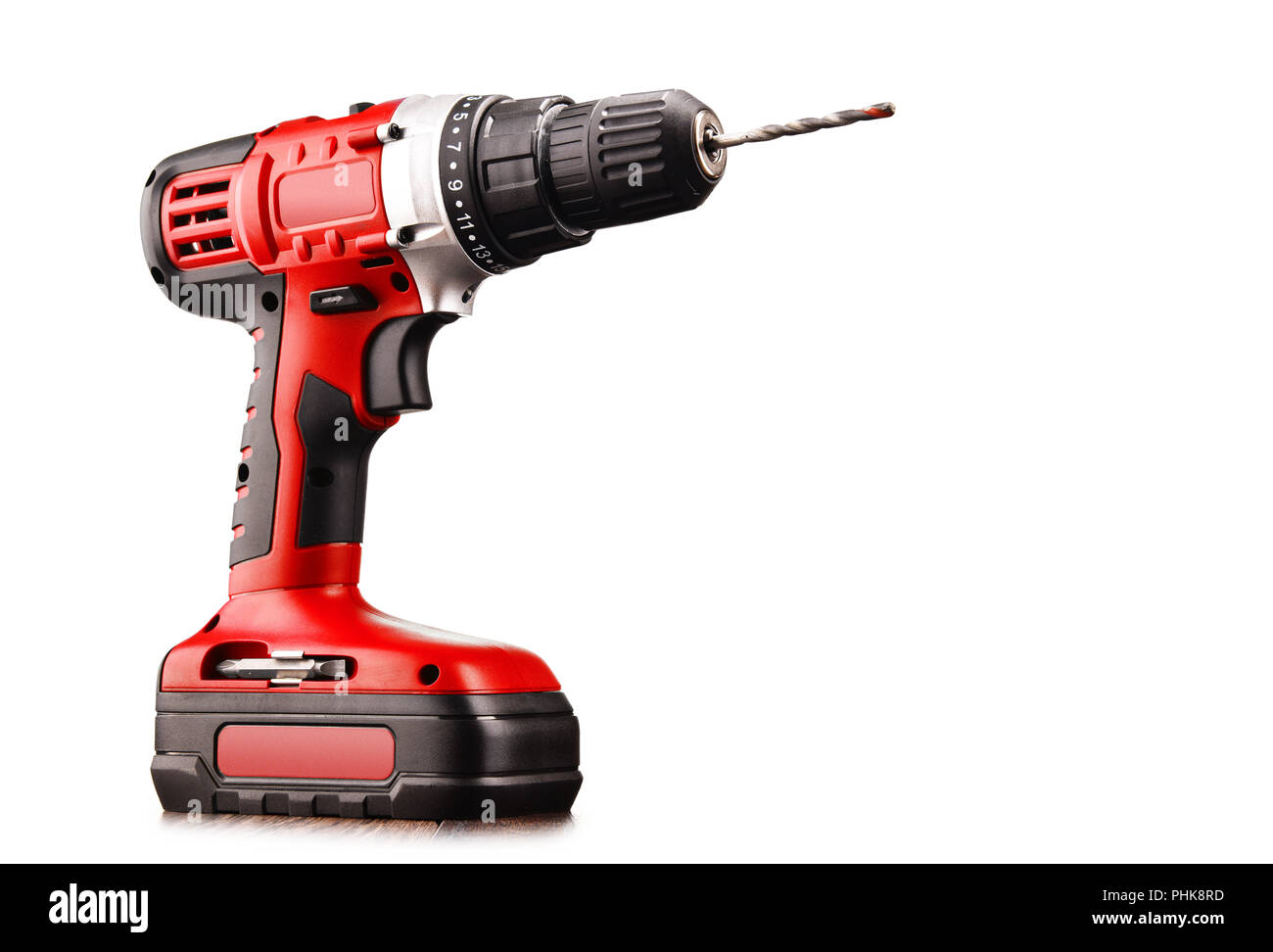 Cordless drill with drill bit working also as screw gun Stock Photo Alamy